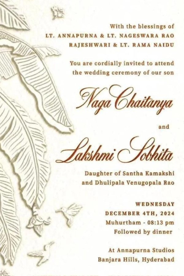 naga chaitanya sobhita dhulipala