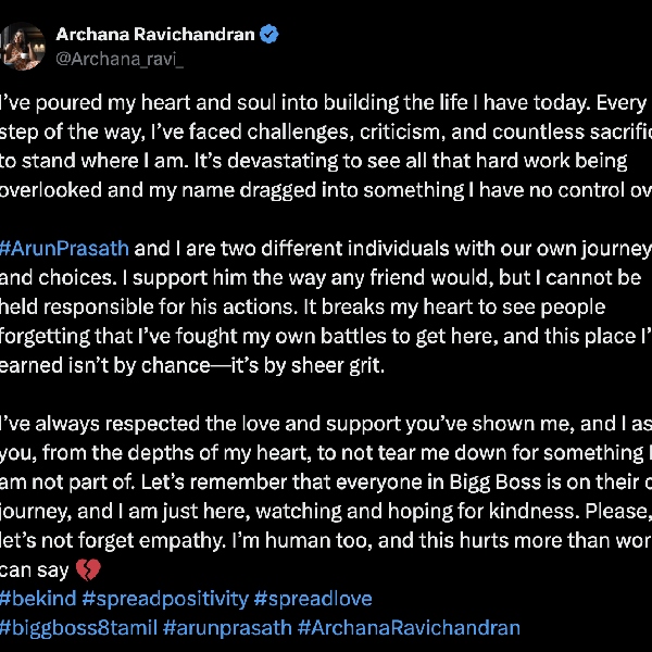 bb8 archana arun prasad