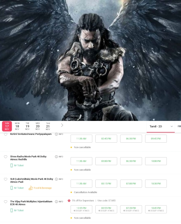 kanguva suriya ticket booking