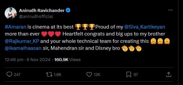 anirudh sivakarthikeyan amaran movie anirudh sivakarthikeyan amaran movie