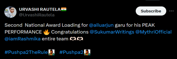 pushpa 2 allu arjun urvashi rautela