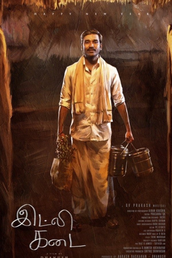 dhanush idli kadai first look