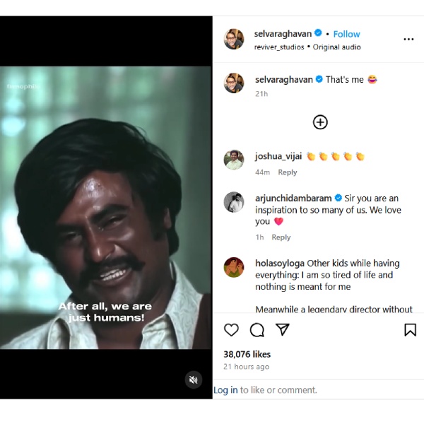 Selvaraghavan Instagram tamil cinema Selvaraghavan Instagram tamil cinema