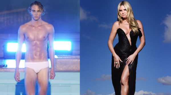 Heidi Klum gives lip lock to her 3rd husband at the sets of German Next Top Model