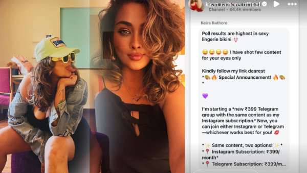 Actress Kiran rathore says her telegram and instagram subscription monthly fee rs 399