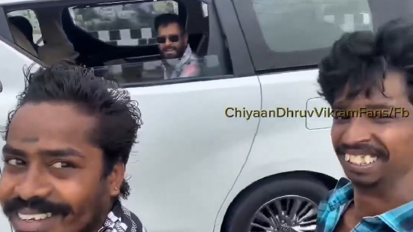 Veera Dheera Sooran Vikram Advise His Fans Who Chased His Car On Highway Video Goes Trending