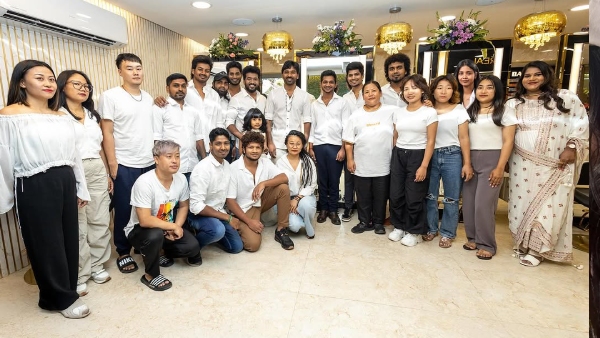 Dhanush Opens Vijay s Hairstylist D Cuts Dev Sakthivel New Salon Shop