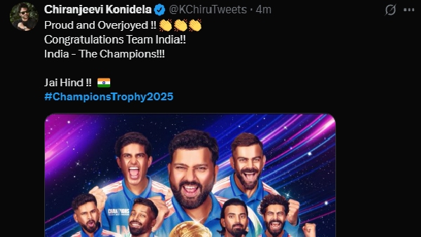 Cinema Celebrities Wishes Indian Cricket Team Won ICC Champions Trophy 2025 Against New Zealand Cinema Celebrities Wishes Indian Cricket Team Won ICC Champions Trophy 2025 Against New Zealand