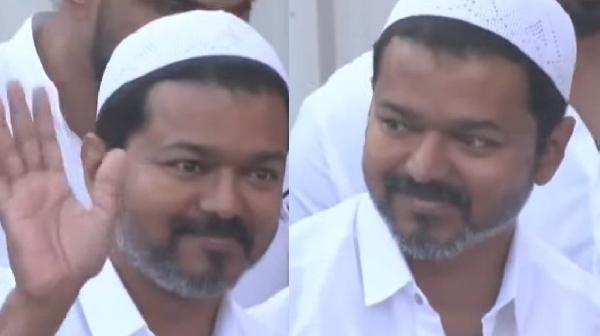 TVK Head Thalapathy Vijay attends Iftar feast trending in social media
