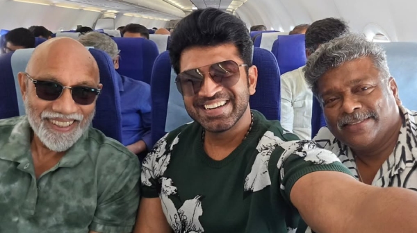 Arun Vijay took selfie with Sathyaraj and Parthiban in a flight vows fans