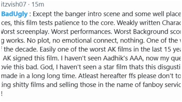 Good Bad Ugly Ajith Nagative