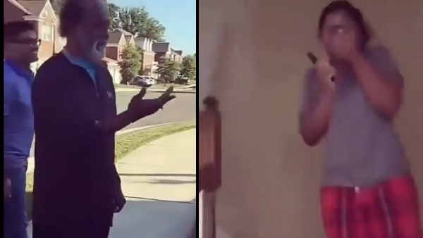 Super Star Rajinikanth Surprise Visit To His Fan s House in Abroad Video Goes Trending Super Star Rajinikanth Surprise Visit To His Fan s House in Abroad Video Goes Trending