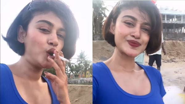 Oviya Shares Instagram Beach Video Smoking CIGARETTE in Very Stylish Way Goes Trending