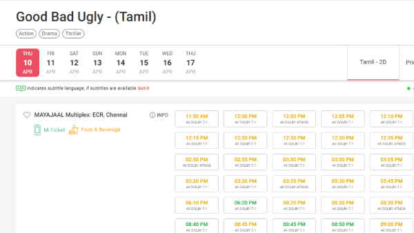 Ajithkumar Good Bad Ugly Movie Pre Booking Goes Very Well Across Tamilnadu Ajithkumar Good Bad Ugly Movie Pre Booking Goes Very Well Across Tamilnadu