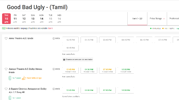 Ajithkumar Good Bad Ugly Movie Pre Booking Goes Very Well Across Tamilnadu Ajithkumar Good Bad Ugly Movie Pre Booking Goes Very Well Across Tamilnadu