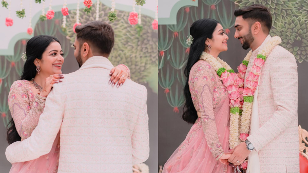 Thegidi movie actress janani iyer engagement with Her Lover pilot sai roshan shyam photos Goes Trending