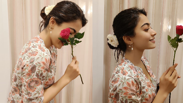 Actress Rashmika Mandanna Instagram Post With Rose Fans Asking Iis From Vijay Devarakonda