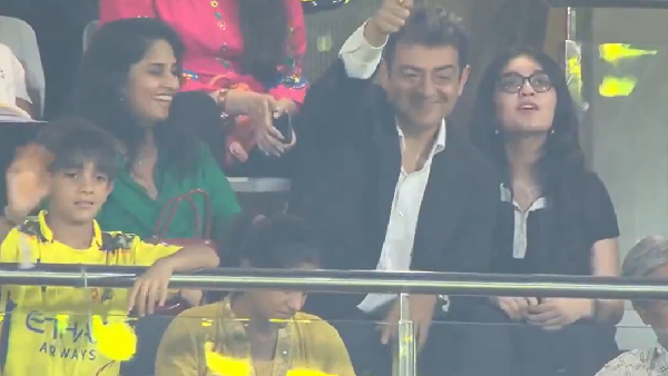 Ajith Kumar And Vijay Spotted CSK Match Fans Edited Mass Video Goes High Ajith Kumar And Vijay Spotted CSK Match Fans Edited Mass Video Goes High