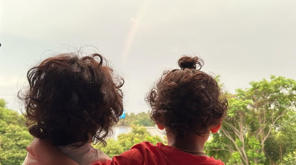 Nayanthara shares how her two sons enjoying their first rainbow