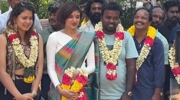 Oviya shares her new movie pooja video in her instagram page