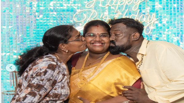 Robo Shankar s daughter Indraja has been wished a happy birthday by her husband Karthick