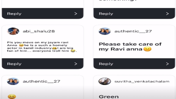 Fans request Kenisha to stay away from Ravi Mohan Here are Details