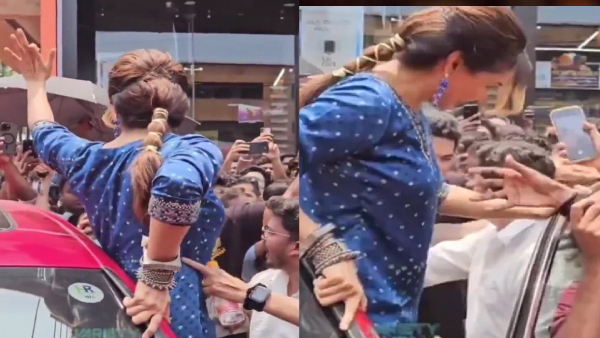 Fan touched Manju Warrier in a bad manner video circulates in social media