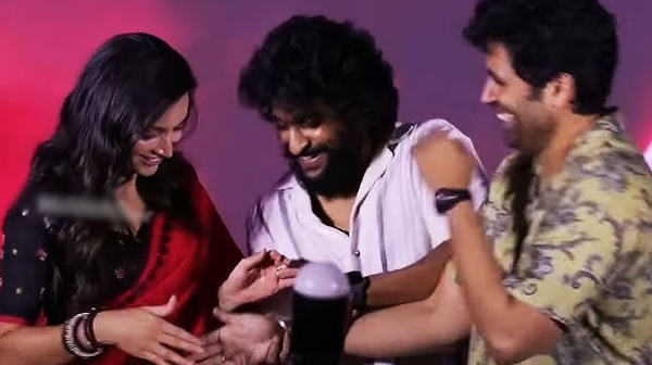 Adivi Sesh once again teases Srinidhi Shetty infront of Nani at the Hit 3 event