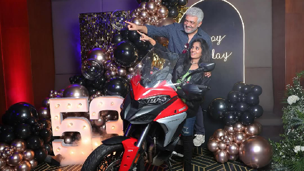 Shalini Ajithkumar Gives Costly Ducati Bike to Ajithkumar Birthday
