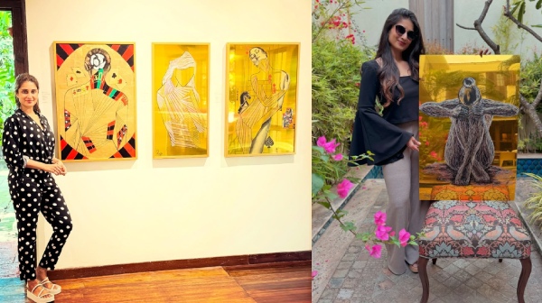 Shalini sister Shamlee showcased her modern art exhibition in Malaysia