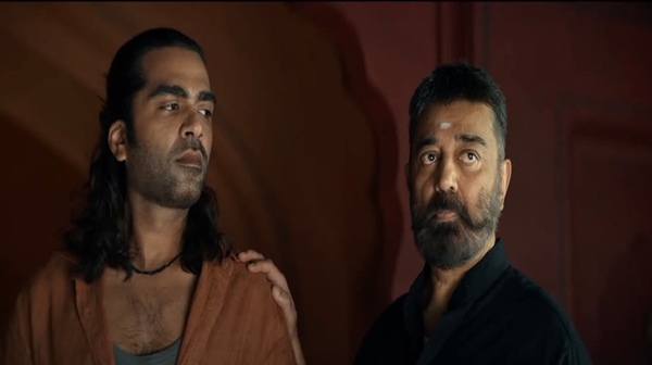 Kamal has acted in romantic scenes with Trisha and Abirami in the movie Thug Life Kamal has acted in romantic scenes with Trisha and Abirami in the movie Thug Life