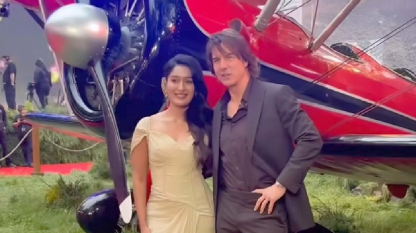 Perusu and Idhayam Murali Actress Niharika spends a life time settlement moment with Tom Cruise