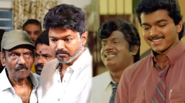 Vijay attends Goundamani Wife funeral and condoled the legendary comedy actor Vijay attends Goundamani Wife funeral and condoled the legendary comedy actor