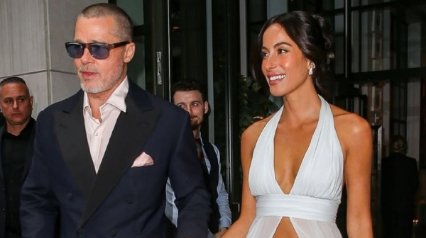 61 year old Brad Pitt and his 32 year old Girl Friend Ine De Ramon photos trending during F1 promotion