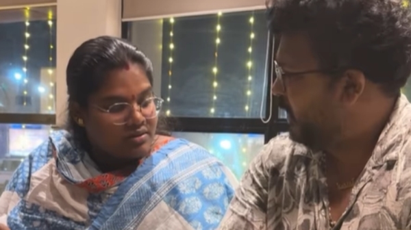 Indraja Shankar and her husband Karthick funny fight video at hotel goes trending