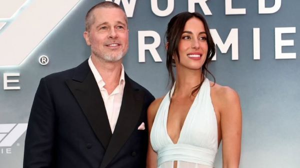 61 year old Brad Pitt and his 32 year old Girl Friend Ine De Ramon photos trending during F1 promotion