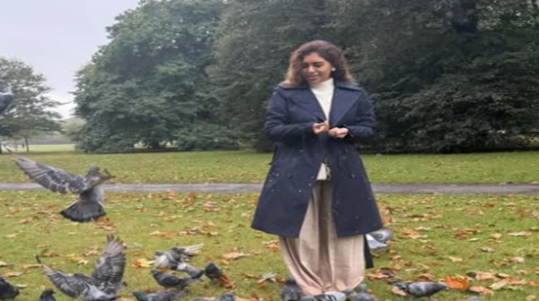 A photo of Ravi and Kenisha with garlands around their necks has become trending