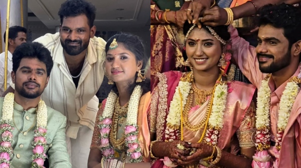 Micset Sriram ties knot with Rasika Raju at a dreamy beach wedding at Pondicherry