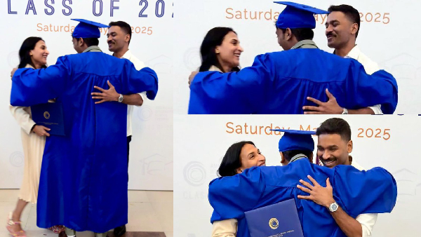 Dhanush And Aishwarya Rajinikanth Smiling Each Other At Yathra Dhanush Convocation - Watch Video