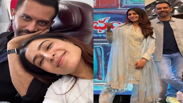 Samantha s Dubai trip photos with director Raj are trending