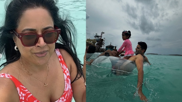 Sameera Reddy enjoying her summer holidays with family at Bahamas