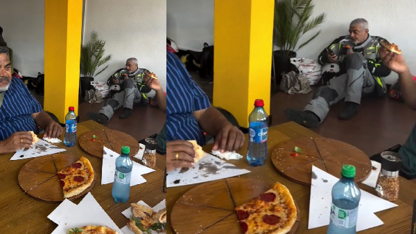 Ajithkumar Sitting At Floor Random Resturant after very long Bike Ride Photo Goes Trending