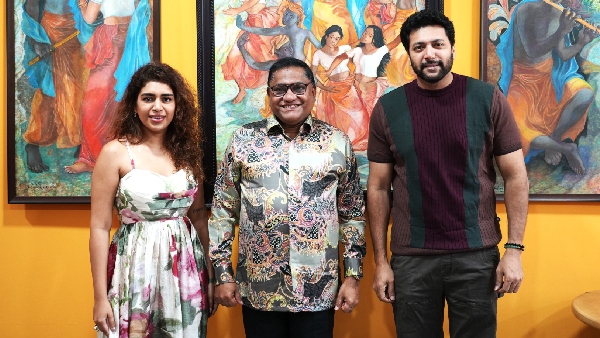 Keneesha Eats sea crabs at Srilanka Colombo With Ravi Mohan Instagram Story