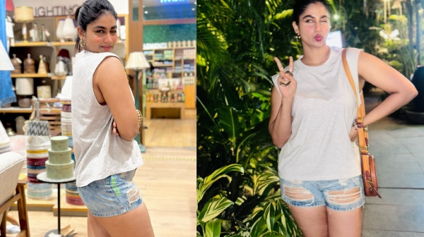 Bigg Boss Shivani Narayanan ripped shorts photos trending in social media Bigg Boss Shivani Narayanan ripped shorts photos trending in social media