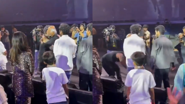 Aamir Khan touched Rajinikanth feet and seeks blessings at Coolie audio launch video goes viral