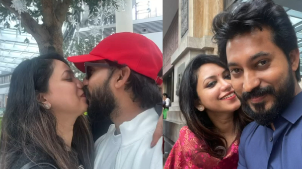 Madhampatty Rangaraj and Joy Crizildaa lip lock and romantic photo collage video out now