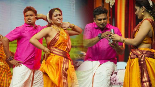 Zee Tamil Koomapatti Thanga Pandi Dance With Chandini Prakash at First Night Song Single Pasanga Show