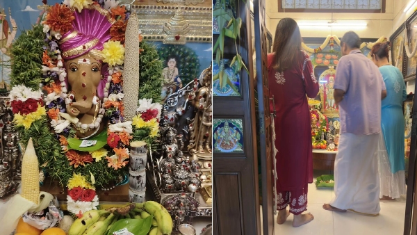 Kushboo Sundar Daughters Reduce Their Weights Photos Goes Trending Ganesh Chaturthi 2025 Celebration