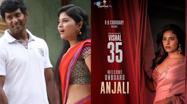 Madha Gaja Raja hit gives a super chance to Anjali for onboard Vishal 34