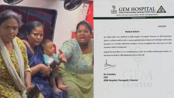 Robo Shankar death report officially released by Gem Hospital